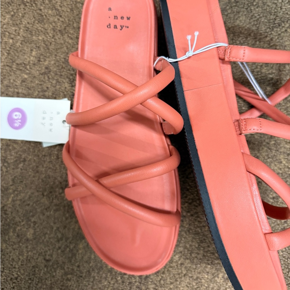 a new day Coral Strappy Slide Sandals with Tubular Straps